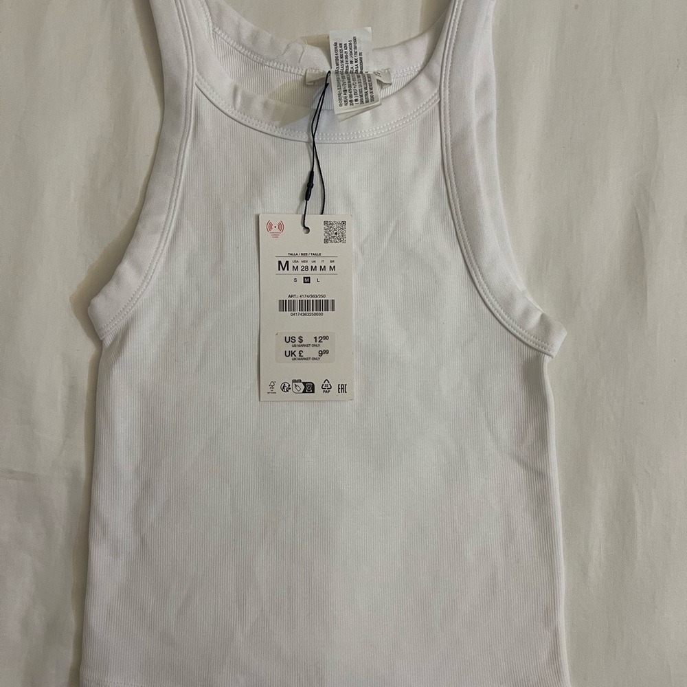Zara White Tank Top
